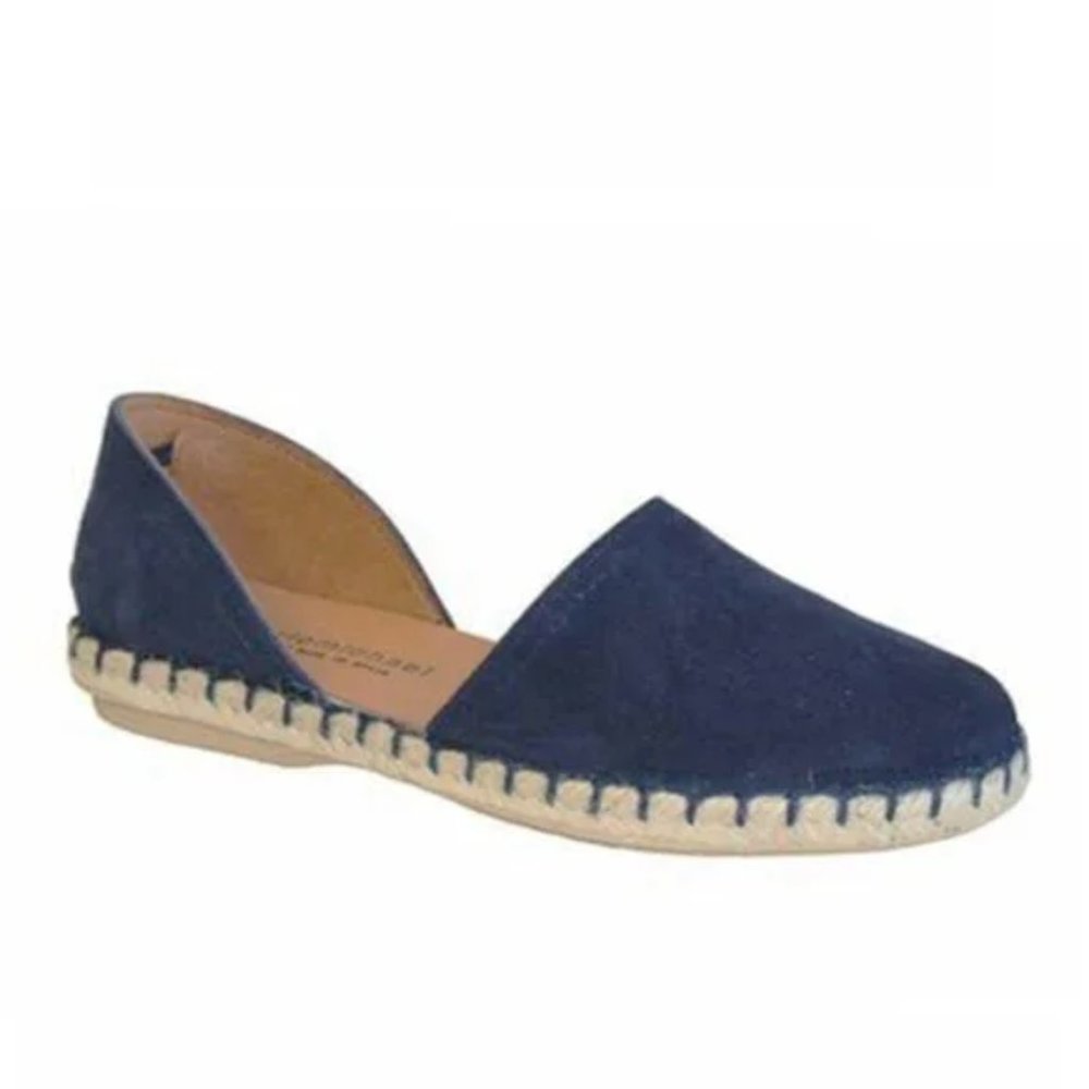 NEW Eric Michael Women Olivia Navy d'Orsay Espadrille Jute Loafer Round Toe Flat - Picture 4 of 4